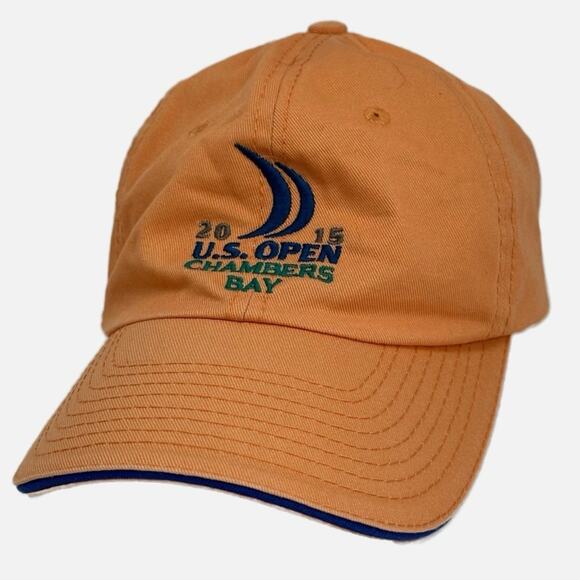 U.S. Open 2015 Chambers Bay Baseball Cap Hat - ORANGE & BLUE - Picture 1 of 5